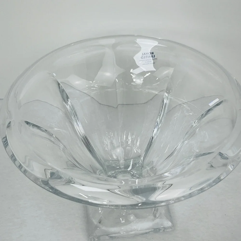 Royal Limited 24% Lead Crystal Votive Candle Holder Czech Republic Flared Bowl